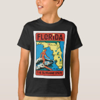 Étiquette d'état de la Floride FL de Vintage
