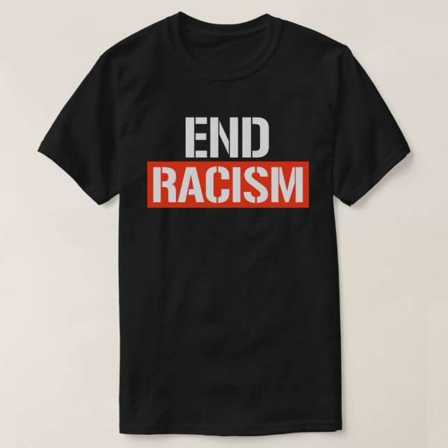 T-shirt Étiquette ronde classique pour mettre fin au racis (Design devant)
