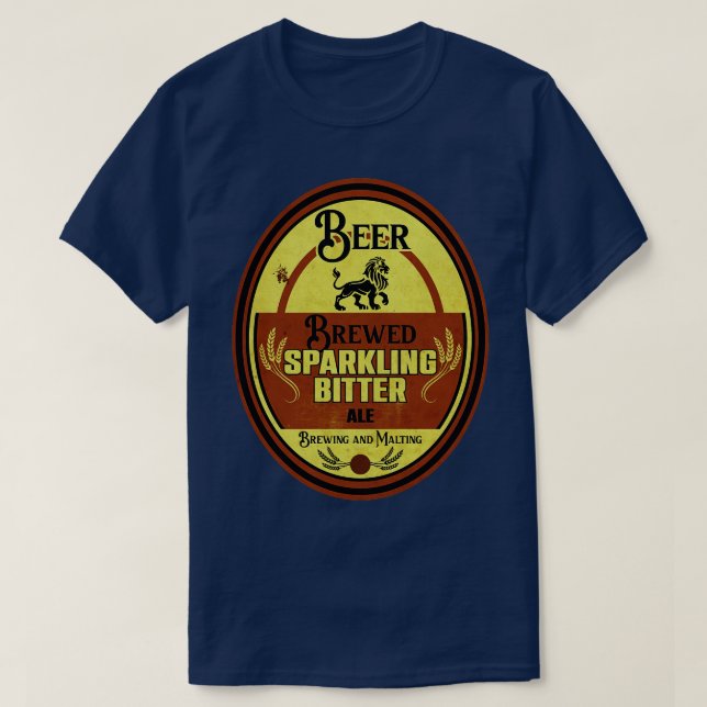 T-shirt Étiquette Vintage Beer Brewer (Design devant)