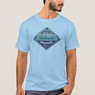 T-shirt Étiquette vintage de boisson de bière de racine
