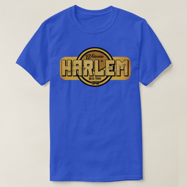 T-shirt Étiquette Vintage Harlem (Design devant)