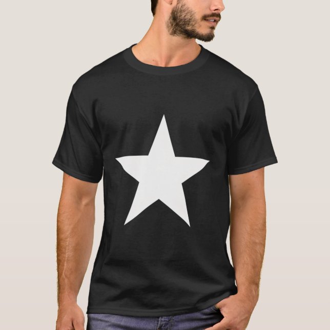 T-shirt Étoile Blanche Sur Plusieurs Couleurs (Devant)