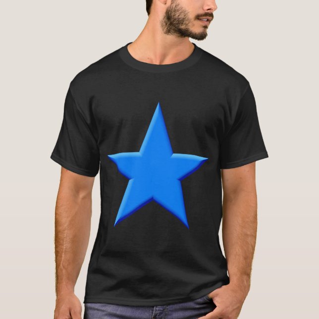 T-shirt Étoile - Bleu moyen (Devant)