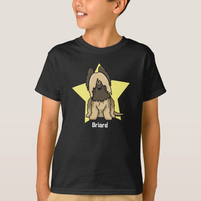 T-shirt Étoile Briard de Kawaii (Devant)