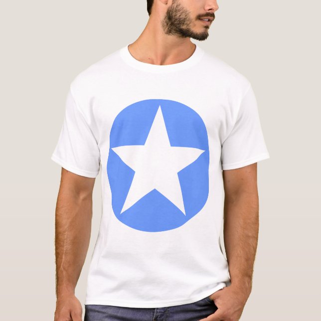 T-shirt Étoile cerclée - Bleu clair (Devant)