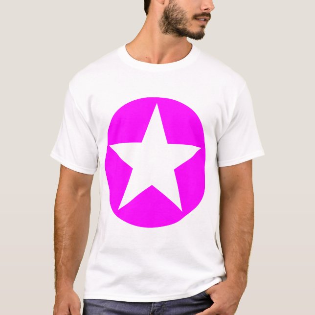 T-shirt Etoile cerclée - Magenta (Devant)