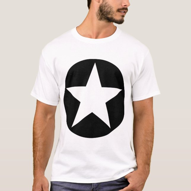 T-shirt Étoile cerclée - Noir (Devant)