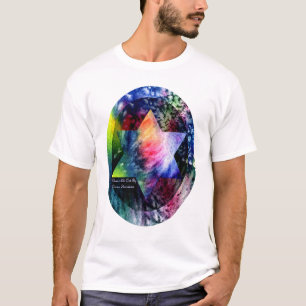 T-shirt Étoile de David d'arc-en-ciel