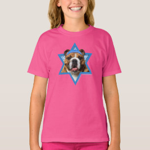 T-shirt Étoile de David de Hanoukka - bouledogue
