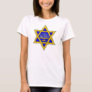 T-shirt Étoile de David & Menorah