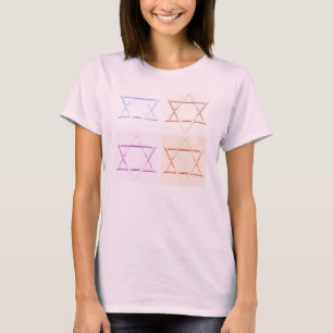 T-shirt Étoile de David pop art