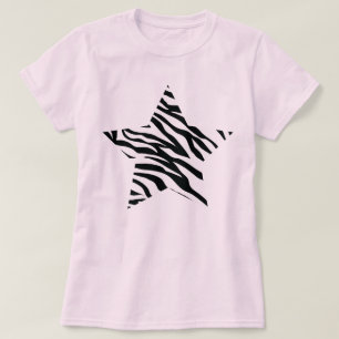 T-shirt Étoile d'impression de zèbre