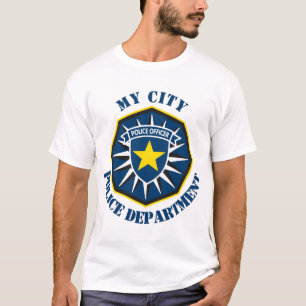 T-shirt Étoile faite sur commande de policier