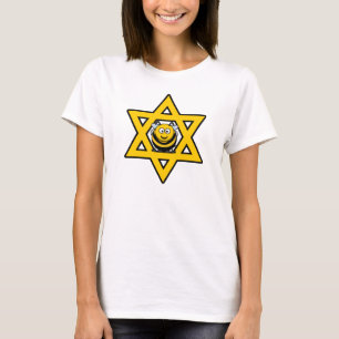 T-shirt Étoile juive de David avec une abeille de miel
