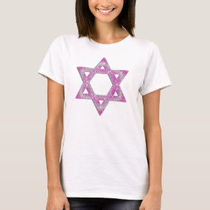 T-shirt Étoile juive violette de David Design