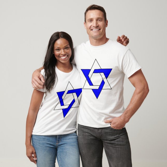 T-shirt Étoile originale de David symbole Deux couleurs (Unisexe)