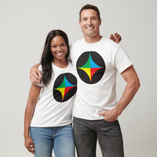 T-shirt étoile rouge bleu jaune