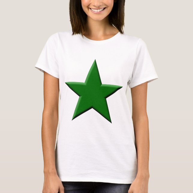 T-shirt Étoile - Vert foncé (Devant)