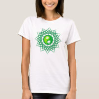 Etoile verte aux feuilles vertes Yin Yang