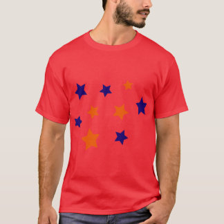 T-shirt Étoiles bleues et orange