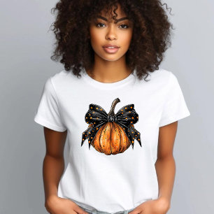 T-shirt Étoiles Citrouilles d'Halloween Coquettish Black B