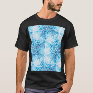T-shirt Etoiles congelées, Snowflakes Motif sans couture.