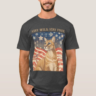 T-shirt Étoiles de cougar et rayures