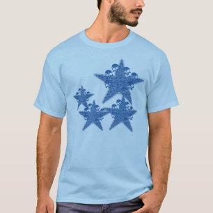 T-shirt Étoiles de crânes bleues