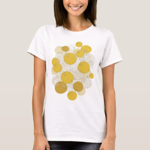 T-shirt Étoiles et cercles dorés argentés accrocheurs