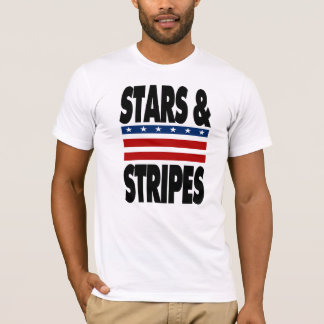 T-shirt Étoiles et pièce en t de rayures