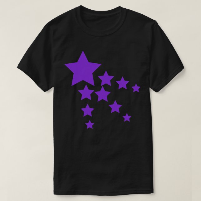T-shirt Étoiles violettes 1 (Design devant)
