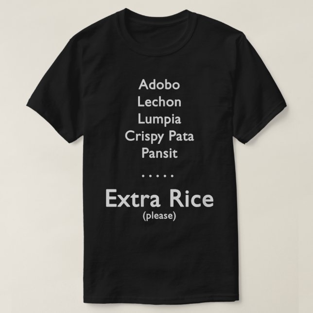 T-shirt Etra Rice Food Funky Filipino (Design devant)