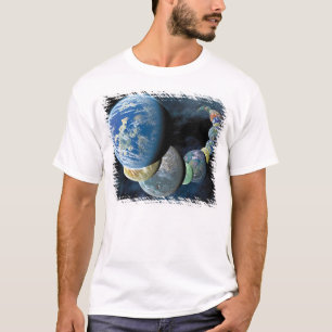 T-shirt Étrange Nouveau Monde Alien Planète Montage