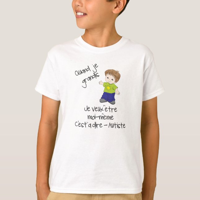 T-shirt Être autiste (Devant)