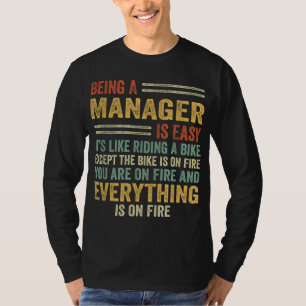 T-shirt Être directeur est facile c'est comme rouler à vél
