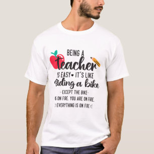 T-shirt Etre enseignant est facile c'est comme faire du vé