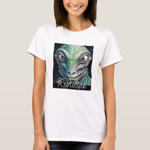 T-shirt Être extraterrestre reptilien homme lézard 
