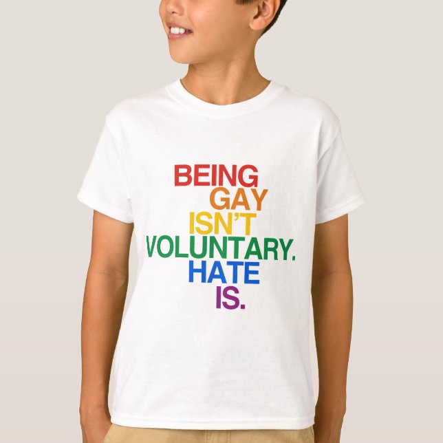 T-SHIRT ÊTRE GAI N'EST PAS VOLONTAIRE (Devant)