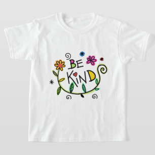 T-shirt être gentillesse doodle texte fantaisie