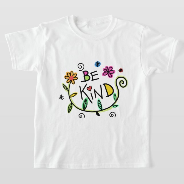 T-shirt être gentillesse doodle texte fantaisie (Poser)