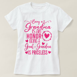 T-shirt Être Grand-Mère Est Un Honneur Être Grand-Mère
