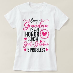 T-shirt Être Grand-Mère Est Un Honneur Être Grand-Mère