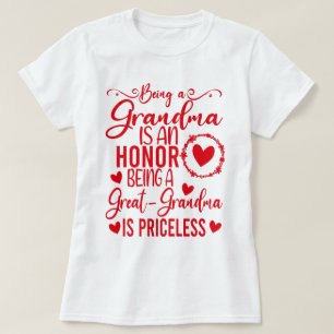 T-shirt Être Grand-Mère Est Un Honneur Être Grand-Mère