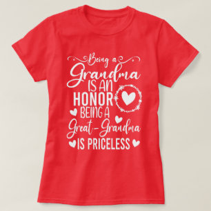 T-shirt Être Grand-Mère Est Un Honneur Être Grand-Mère