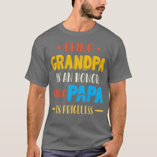 T-shirt Être Grand-Père Est Un Honneur Être Papa Est Père