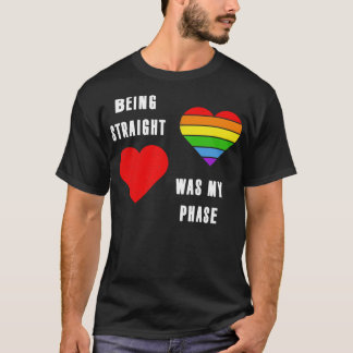 T-shirt Être hétéro était ma phase LGBT Pride Moth Tee