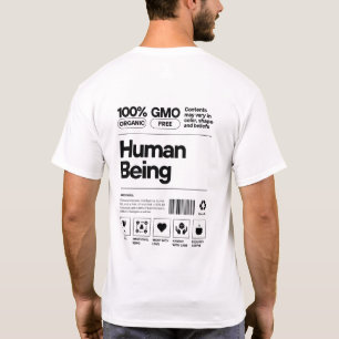 T-shirt Être humain drôle Étiquette