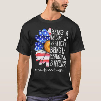T-shirt Être maman est un honneur, grand-mère est inestima