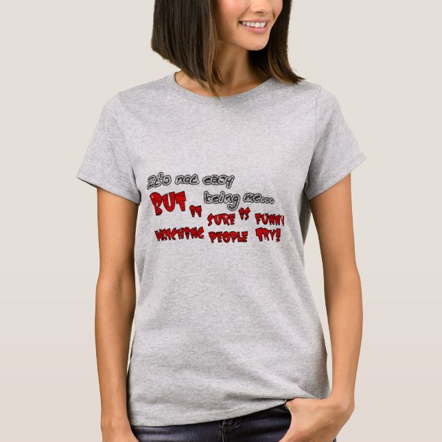 T-shirt Être moi n'est pas facile (Devant)