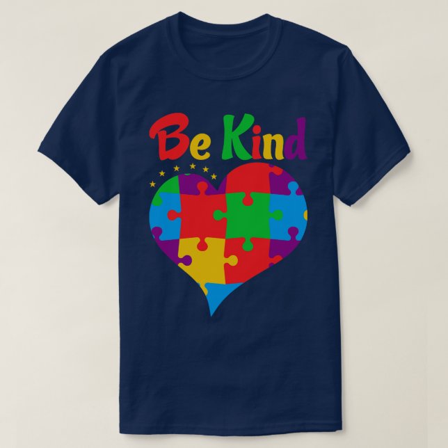 T-shirt Être nature Autisme Puzzle Pièces de sensibilisati (Design devant)